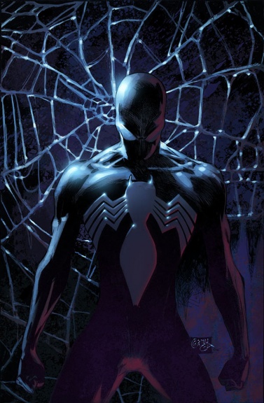 black spiderman outline